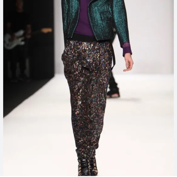 Rebecca Minkoff Silk Sequin Dress Pants Size 0 - Picture 1 of 8